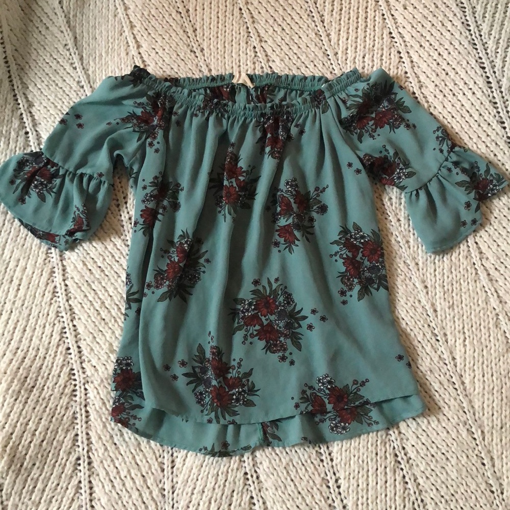 Floral off the shoulder blouse